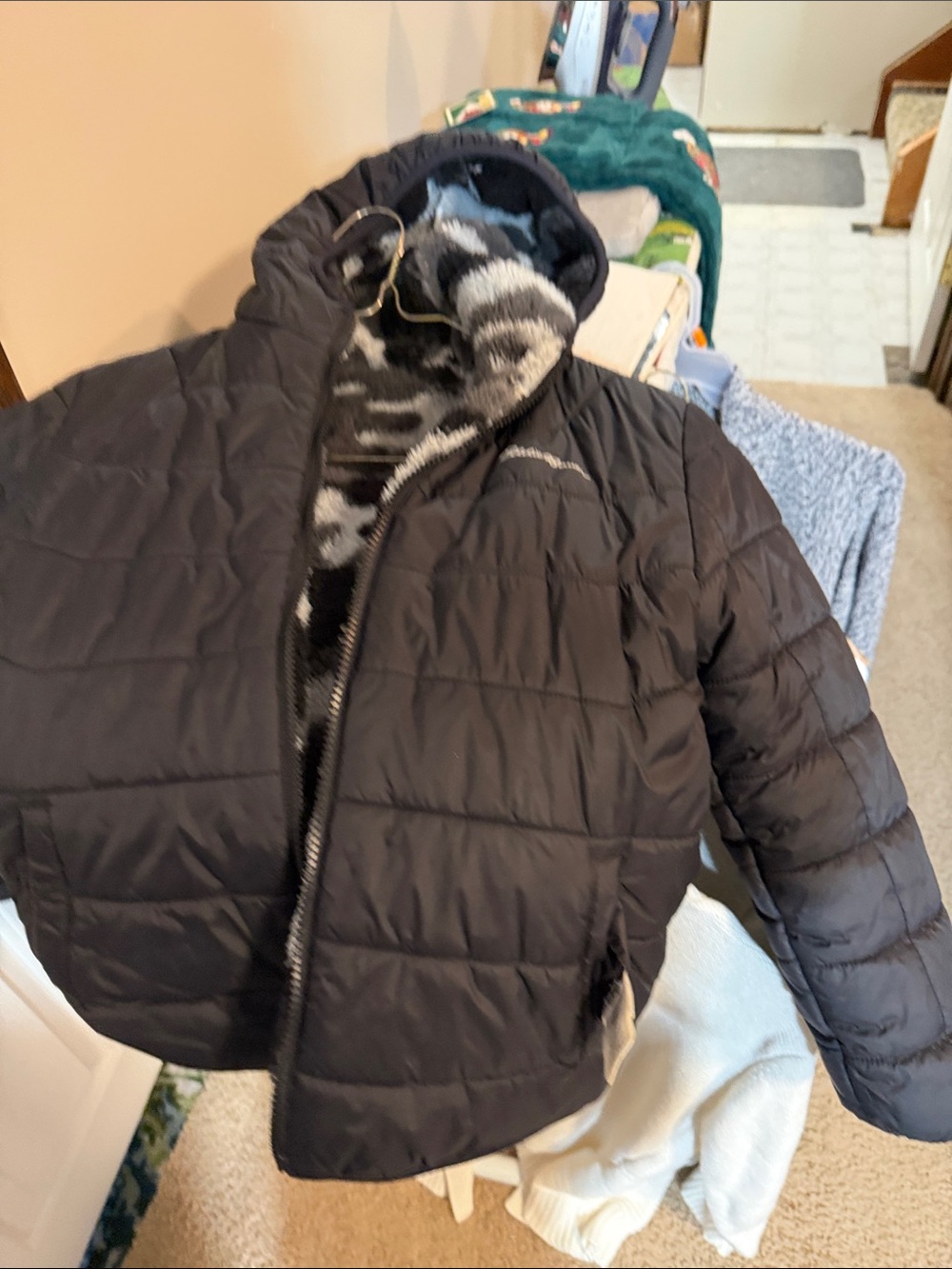 Eddie Bauer Kids Black Quilted Puffer Jacket